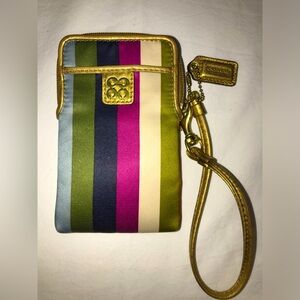 Colorful Striped Wristlet